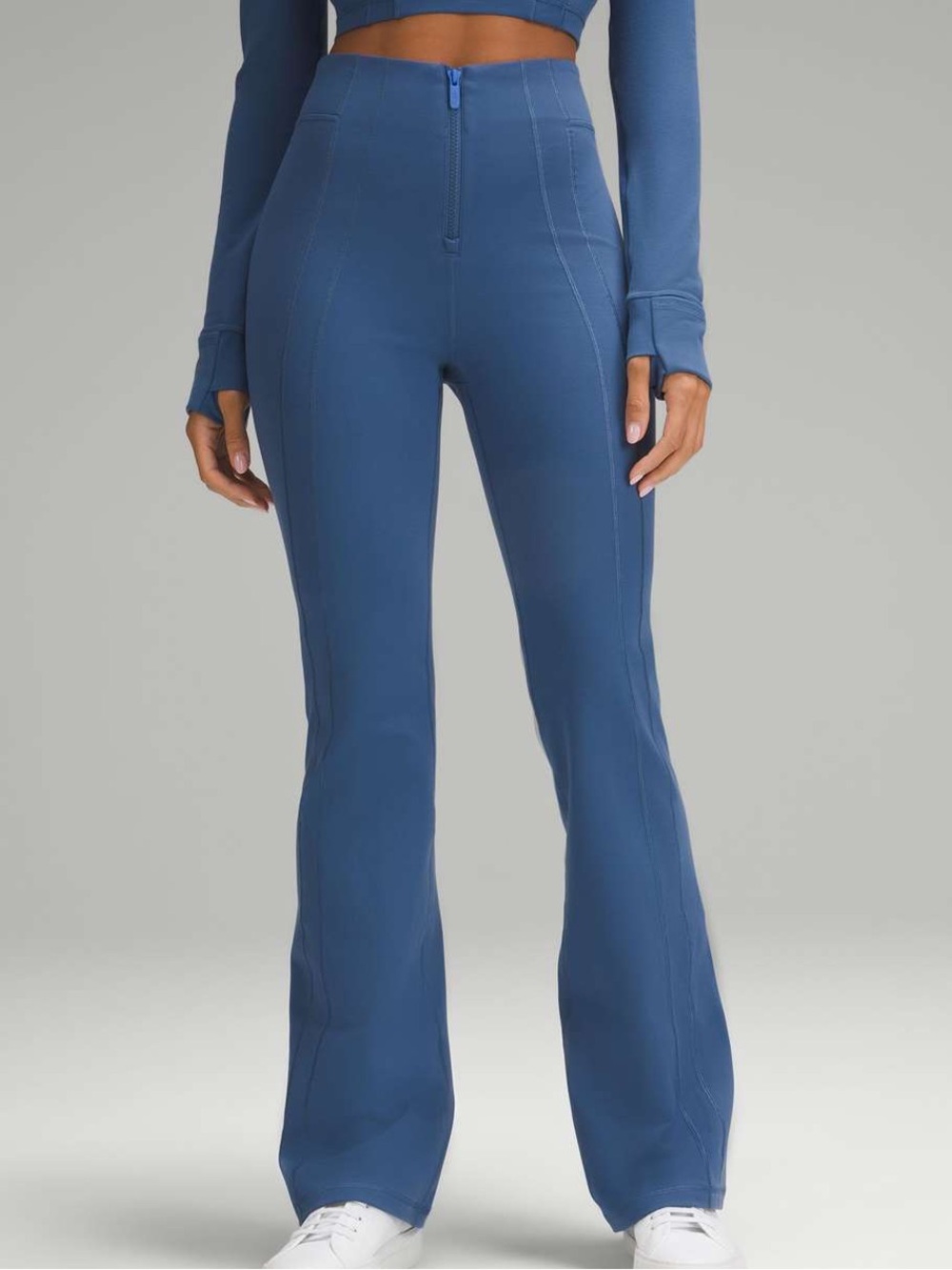 Lululemon Define Zip-Front High-Rise Flared Pant Pitch Blue SZ 2/4 26in